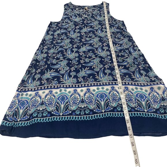 Roper Lightweight Sleeveless Blue Paisley Dress Size M - Picture 7 of 7